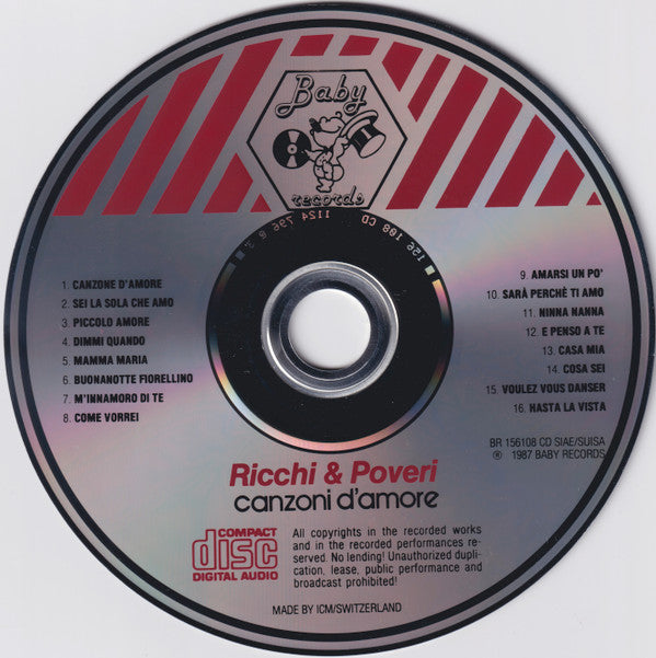 Ricchi E Poveri : Canzoni D'amore (CD, Comp)