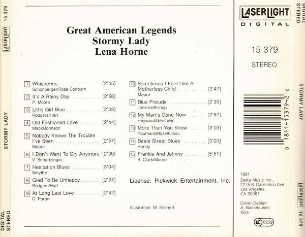 Lena Horne : Stormy Lady (CD, Comp)