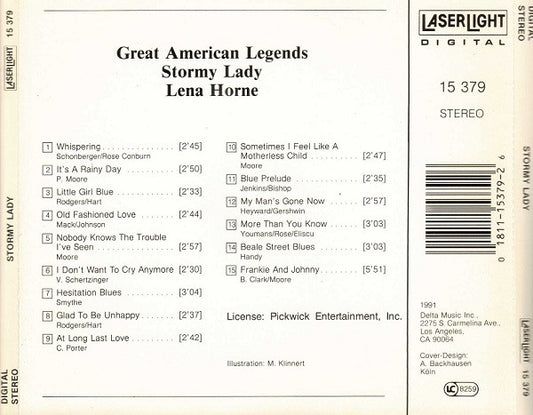 Lena Horne : Stormy Lady (CD, Comp)