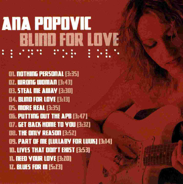 Ana Popović : Blind For Love (CD, Album)
