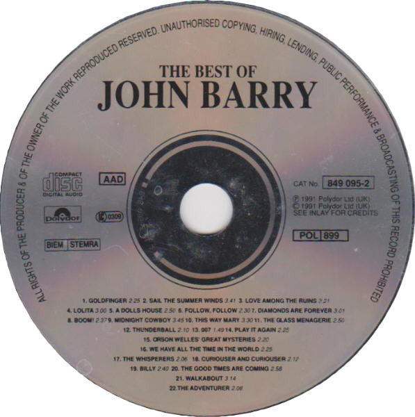 John Barry : The Best Of John Barry (CD, Comp)
