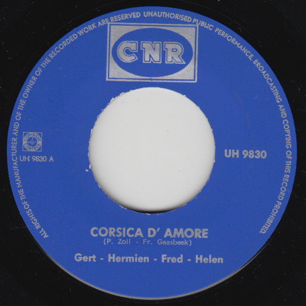 Gert Timmerman, Hermien Timmerman, Helen Werkman En Fred Gaasbeek : Corsica D'amore (7", Single)
