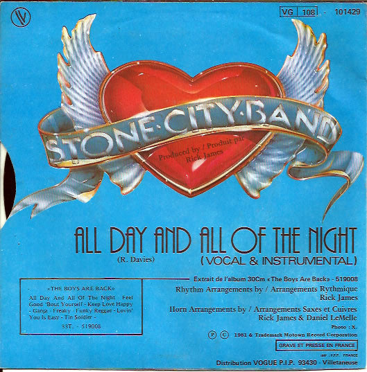 Stone City Band : All Day And All Of The Night (7", Single)