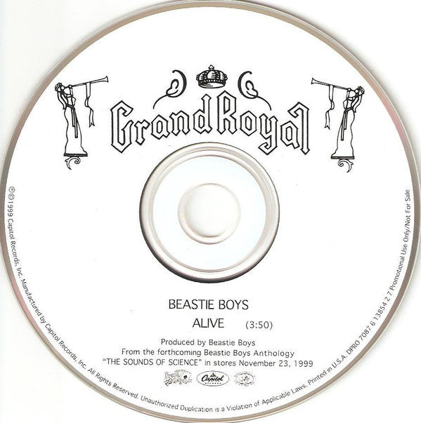 Beastie Boys : Alive (CD, Single, Promo)