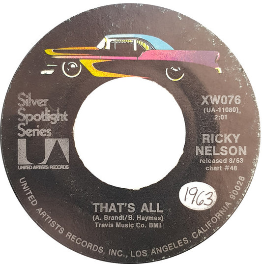 Ricky Nelson (2) : Never Be Anyone Else But You / That's All (7", RE, Styrene, All)