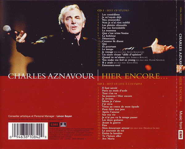 Charles Aznavour : Hier Encore… (Best Of Studio Et Live À L'Olympia) (2xCD, Comp)