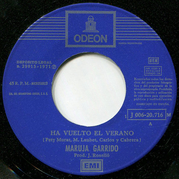 Maruja Garrido : Ha Vuelto El Verano / Son-Son-Será (7", Single)