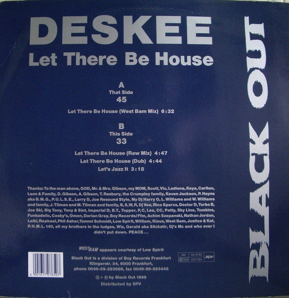 Deskee : Let There Be House (12")