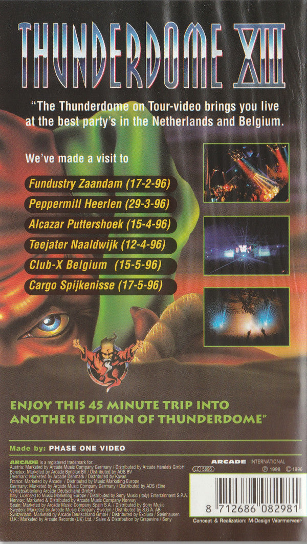 Various : Thunderdome XIII - The Joke's On You (VHS, PAL)