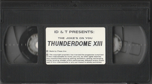 Various : Thunderdome XIII - The Joke's On You (VHS, PAL)