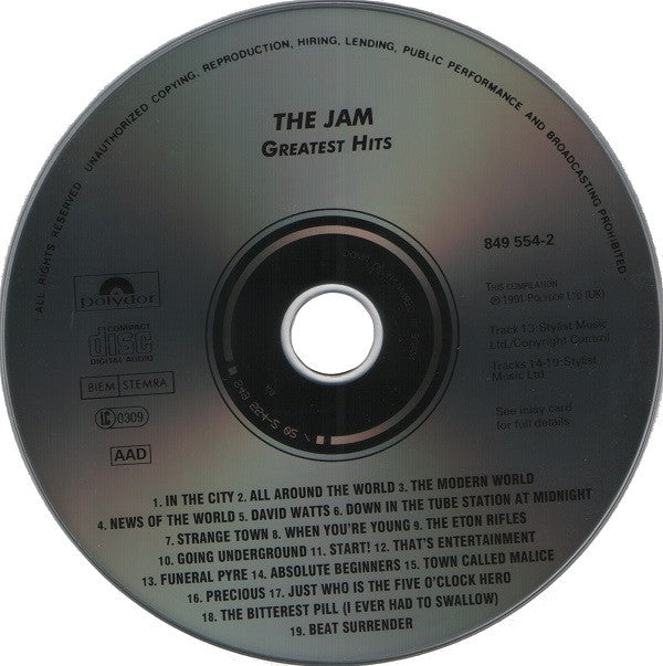 The Jam : Greatest Hits (CD, Comp, RE, RP)