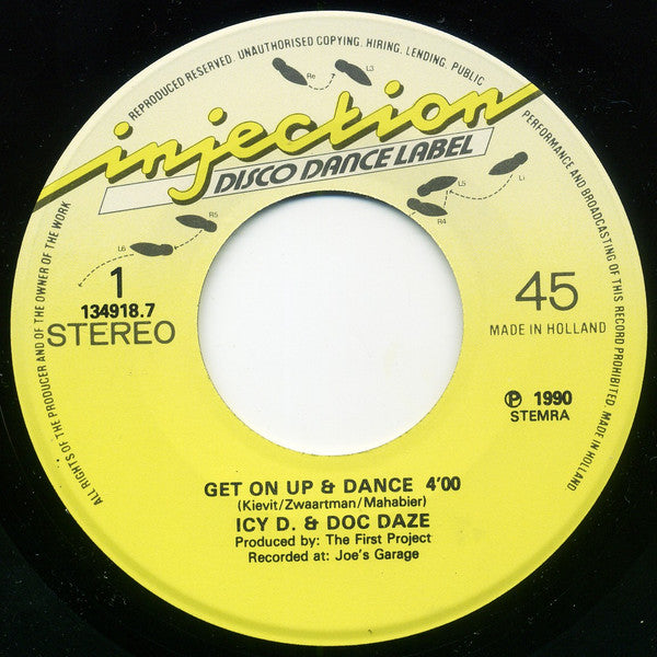 Icy D. & Doc Daze : Get On Up & Dance (7", Single)