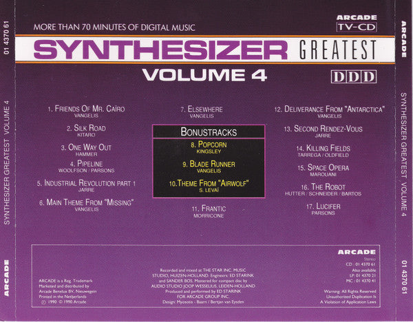 Ed Starink : Synthesizer Greatest Volume 4 (CD, Album)