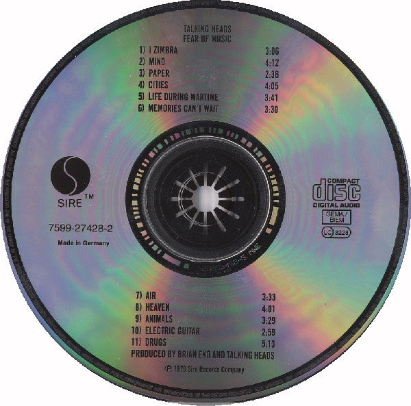 Talking Heads : Fear Of Music (CD, Album, RE)