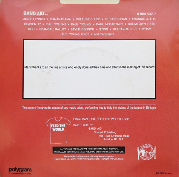 Band Aid : Do They Know It's Christmas? (7", Single)