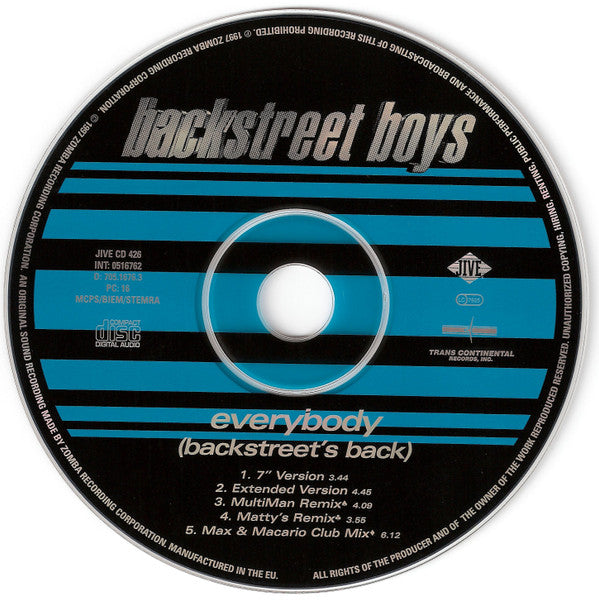 Backstreet Boys : Everybody (Backstreet's Back) (CD, Maxi)
