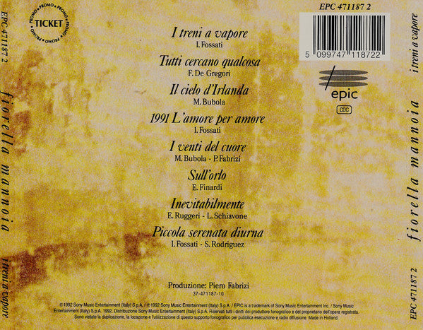 Fiorella Mannoia : I Treni A Vapore (CD, Album)