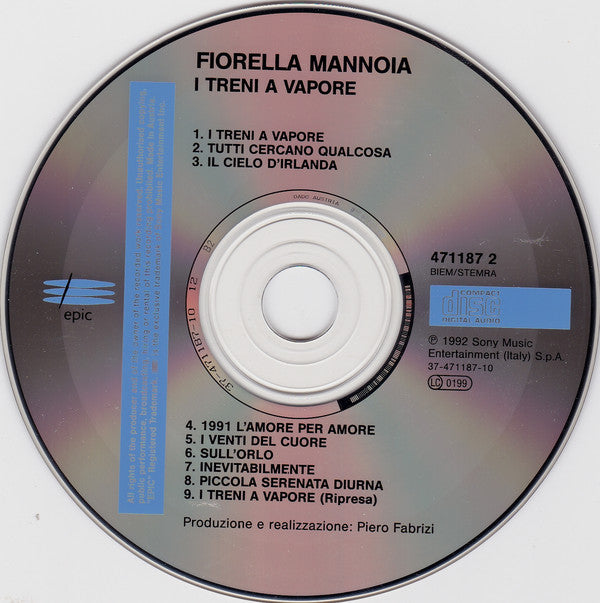 Fiorella Mannoia : I Treni A Vapore (CD, Album)
