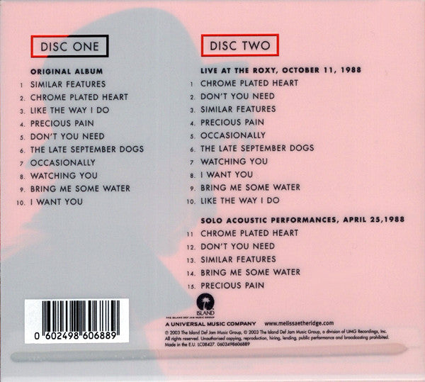 Melissa Etheridge : Melissa Etheridge (2xCD, Dlx, RE, RM)