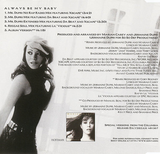 Mariah Carey : Always Be My Baby (CD, Maxi)