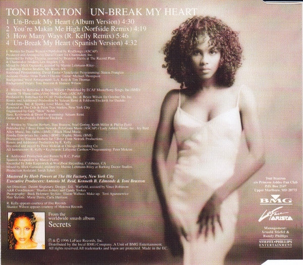 Toni Braxton : Un-Break My Heart (CD, Maxi)