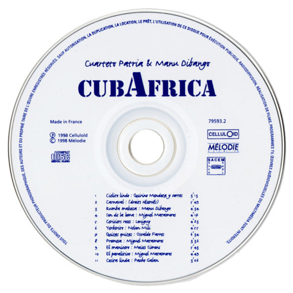 El Cuarteto Patria & Manu Dibango : CubAfrica (CD, Album)