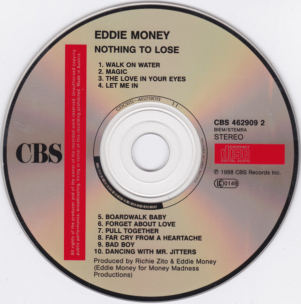Eddie Money : Nothing To Lose (CD, Album)