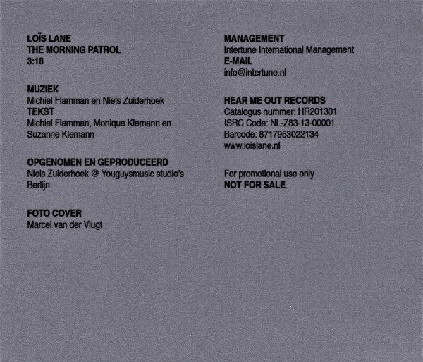 Loïs Lane : The Morning Patrol (CDr, Single, Promo)