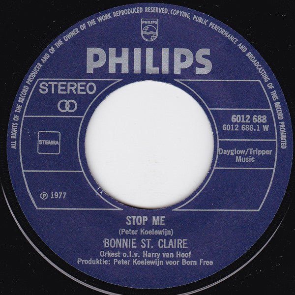 Bonnie St. Claire : Stop Me (7", Single)