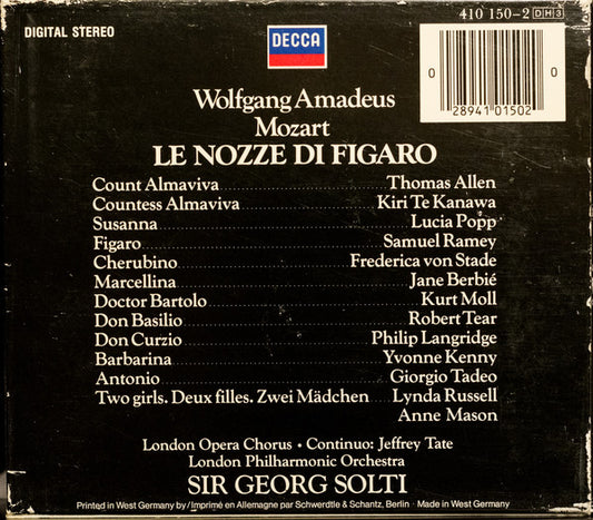 Wolfgang Amadeus Mozart - Georg Solti, London Philharmonic Orchestra : Le Nozze Di Figaro (3xCD, RE + Box)