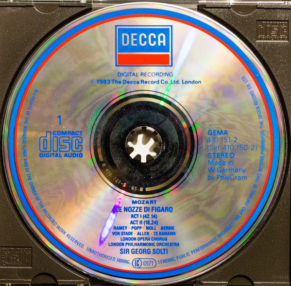 Wolfgang Amadeus Mozart - Georg Solti, London Philharmonic Orchestra : Le Nozze Di Figaro (3xCD, RE + Box)