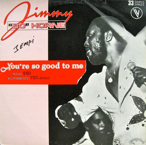 Jimmy "Bo" Horne : You're So Good To Me (12", Single, Ltd)