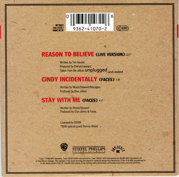 Rod Stewart : Reason To Believe (CD, Single)