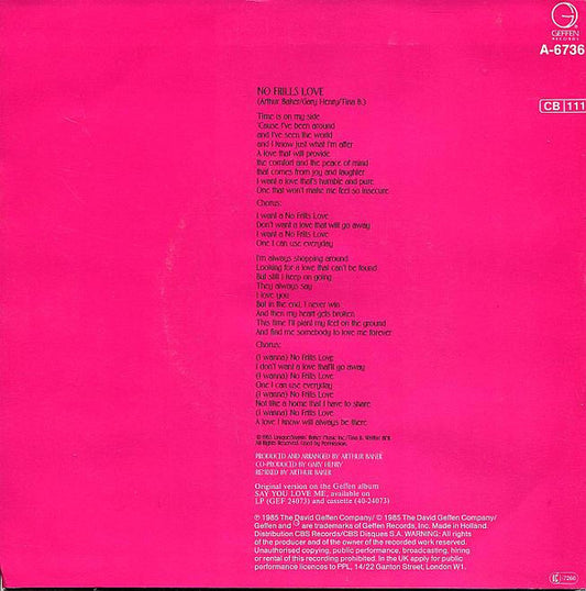 Jennifer Holliday : No Frills Love (7", Single)