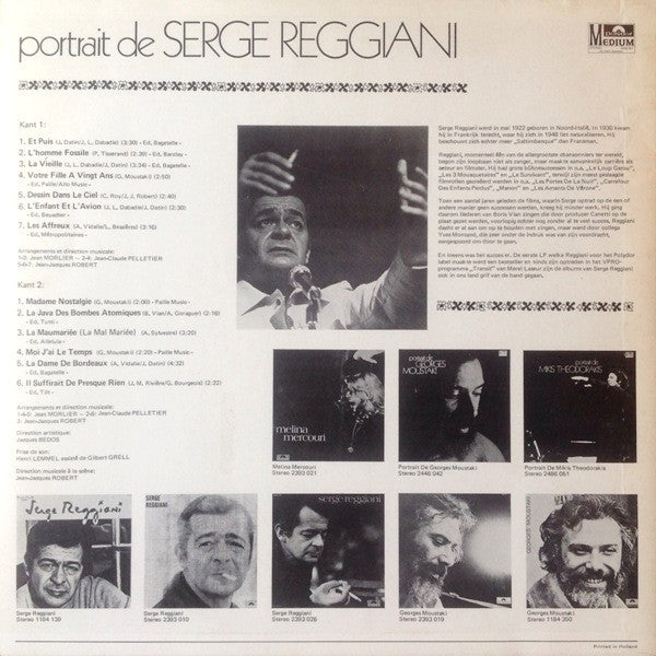 Serge Reggiani : Portrait De Serge Reggiani (LP, Album)