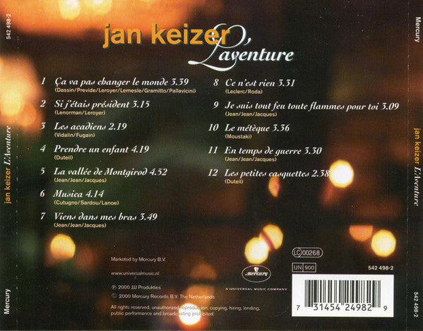 Jan Keizer : L'Aventure (CD, Album)