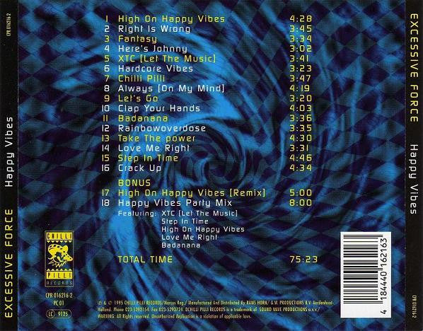 Excessive Force (2) : Happy Vibes (CD, Album)