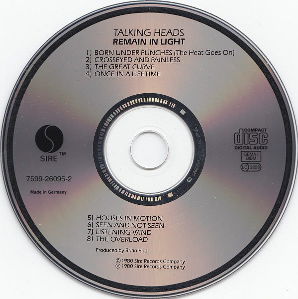 Talking Heads : Remain In Light (CD, Album, RE)