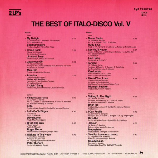 Various : The Best Of Italo-Disco Vol. 5 (2xLP, Comp)