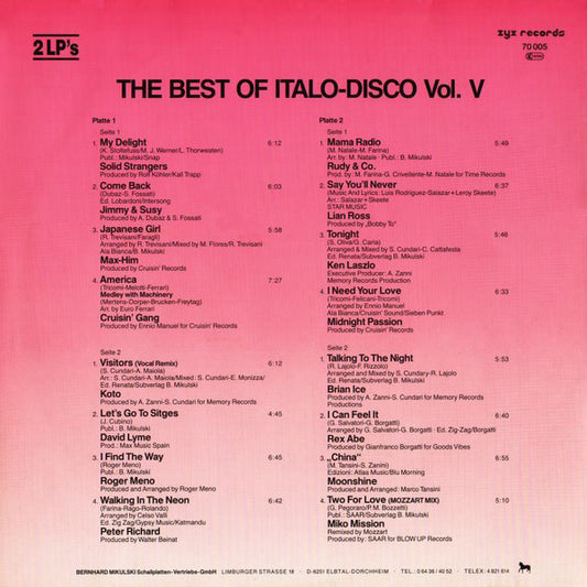 Various : The Best Of Italo-Disco Vol. 5 (2xLP, Comp)