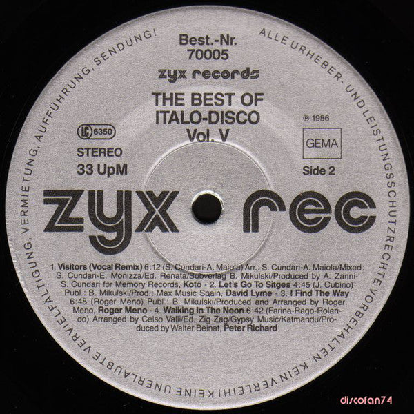 Various : The Best Of Italo-Disco Vol. 5 (2xLP, Comp)