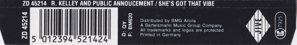 R. Kelly & Public Announcement : She's Got That Vibe (CD, Maxi)