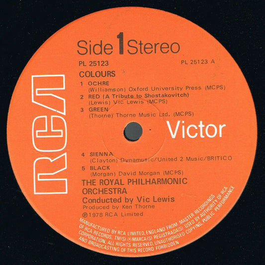Royal Philharmonic Orchestra Conducted By Vic Lewis : Colours (LP)