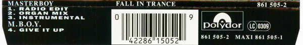 Masterboy : Fall In Trance (CD, Maxi)
