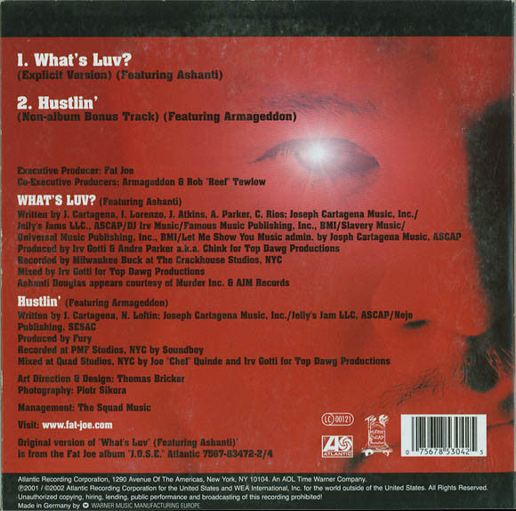 Fat Joe Featuring Ashanti : What's Luv? (CD, Single)