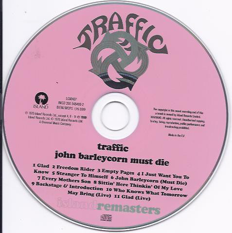 Traffic : John Barleycorn Must Die (CD, Album, RE, RM)