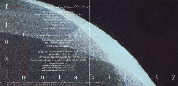 David Sylvian ∙ Holger Czukay : Flux + Mutability (CD, Album)
