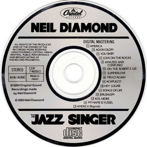 Neil Diamond : The Jazz Singer (Original Songs From The Motion Picture) (CD, Album)