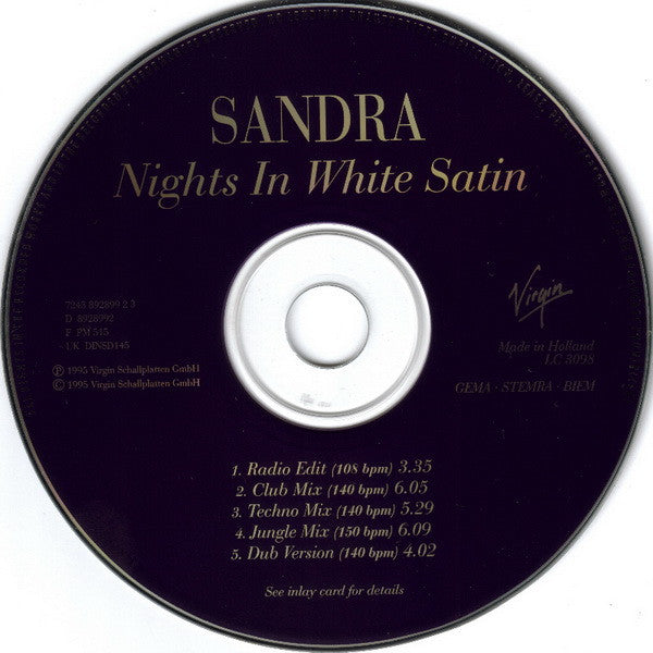 Sandra : Nights In White Satin (CD, Maxi)