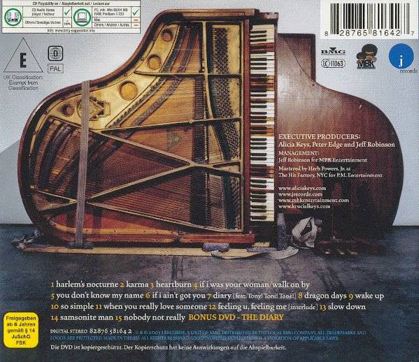Alicia Keys : The Diary Of Alicia Keys (CD, Album, Copy Prot. + DVD-V, PAL + Ltd, S/Editio)